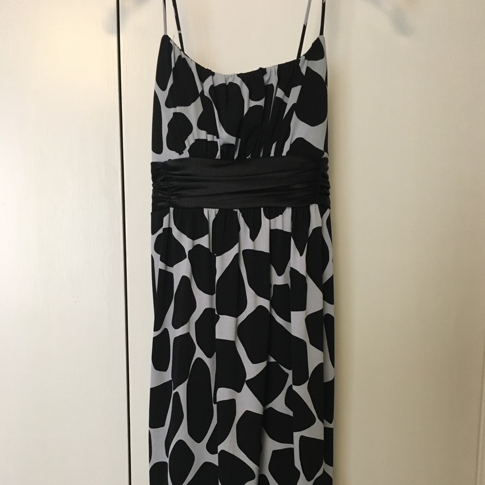 Black and white spaghetti strap dress
